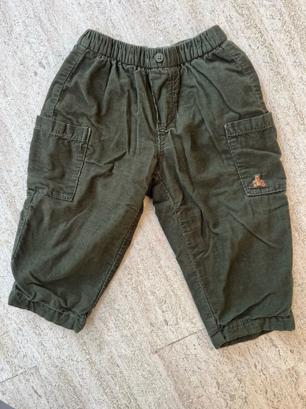 GAP Olive Green Corduroy Cargo Joggers